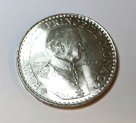 Monaco. Rainier III. Sølv 50 Francs 1974