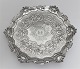 Engelsk salver. Sterling (925). London, Produceret 1769. Diameter 22 cm.