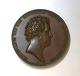 Danmark. Christian VIII. Minerva og en genius. 1842. Bronze. Diameter 43 mm